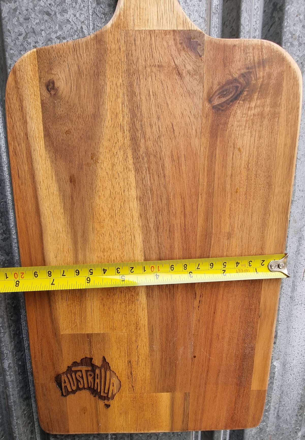 Custom Engraved Timber Serving Board with Australia Logo